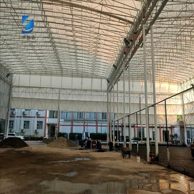 邵阳工厂电动物流园卸货棚加急订单,工厂仓储棚坚固