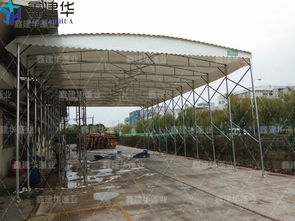 【龙子湖区大型厂房推拉棚,伸缩帆布防雨篷图片大全】- 