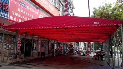 武汉润可推拉棚1-88 大排档移动遮阳雨篷的理想选择